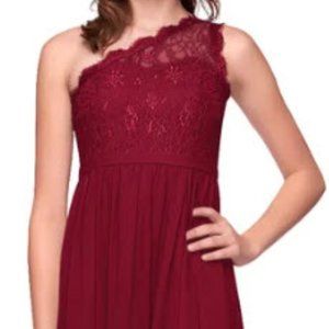Azazie Demi JBD Bridesmaid's Burgundy Dress